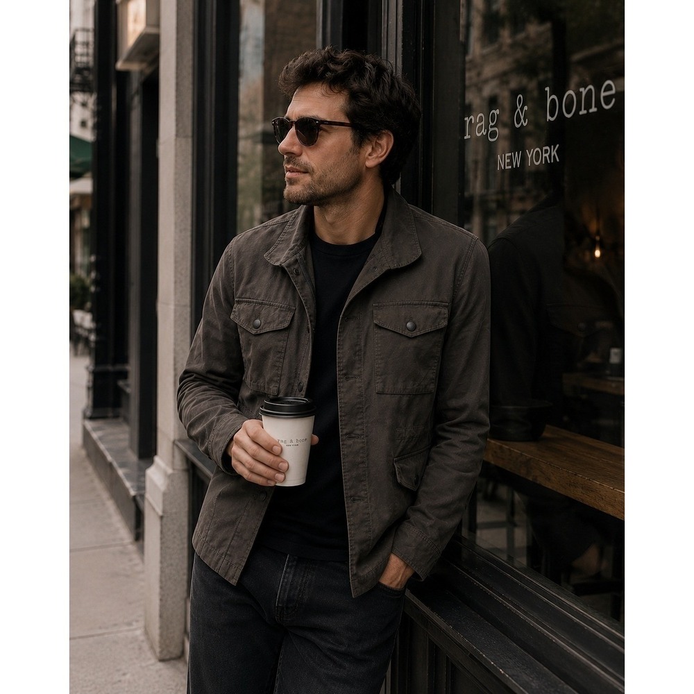 Rag & Bone Utility Field Jacket XS | Taupe Military Chic Lightweight Layer
